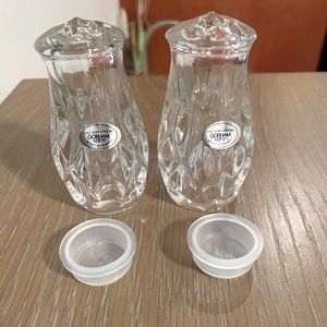 Vintage Gorham King Edward Crystal Stoppered Shakers,